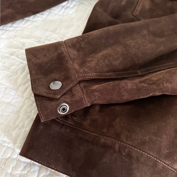 Todd Snyder - Dylan Suede Trucker Jacket - Dark Chocolate Brown - size small - Picture 6 of 10